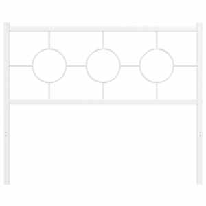 Kovové náhradní čelo postele bílé 107 cm - obrázek 3