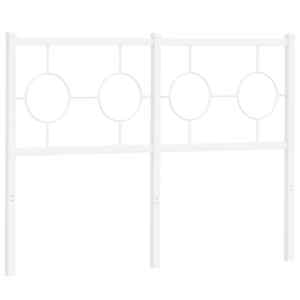 Kovové náhradní čelo postele bílé 120 cm - obrázek 2