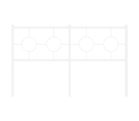 vidaXL Cabecero de repuesto de metal blanco 135 cm