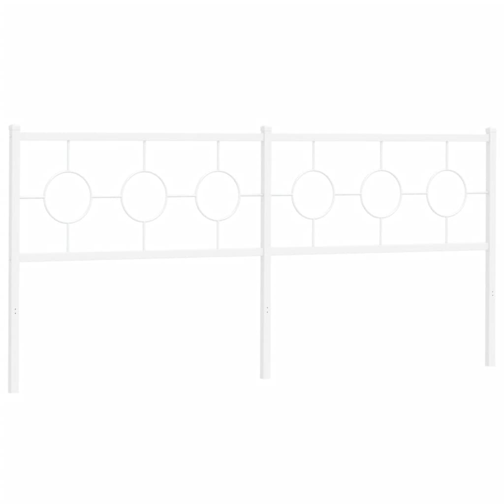 vidaXL Vervangend hoofdbord 193 cm metaal wit, foto 4