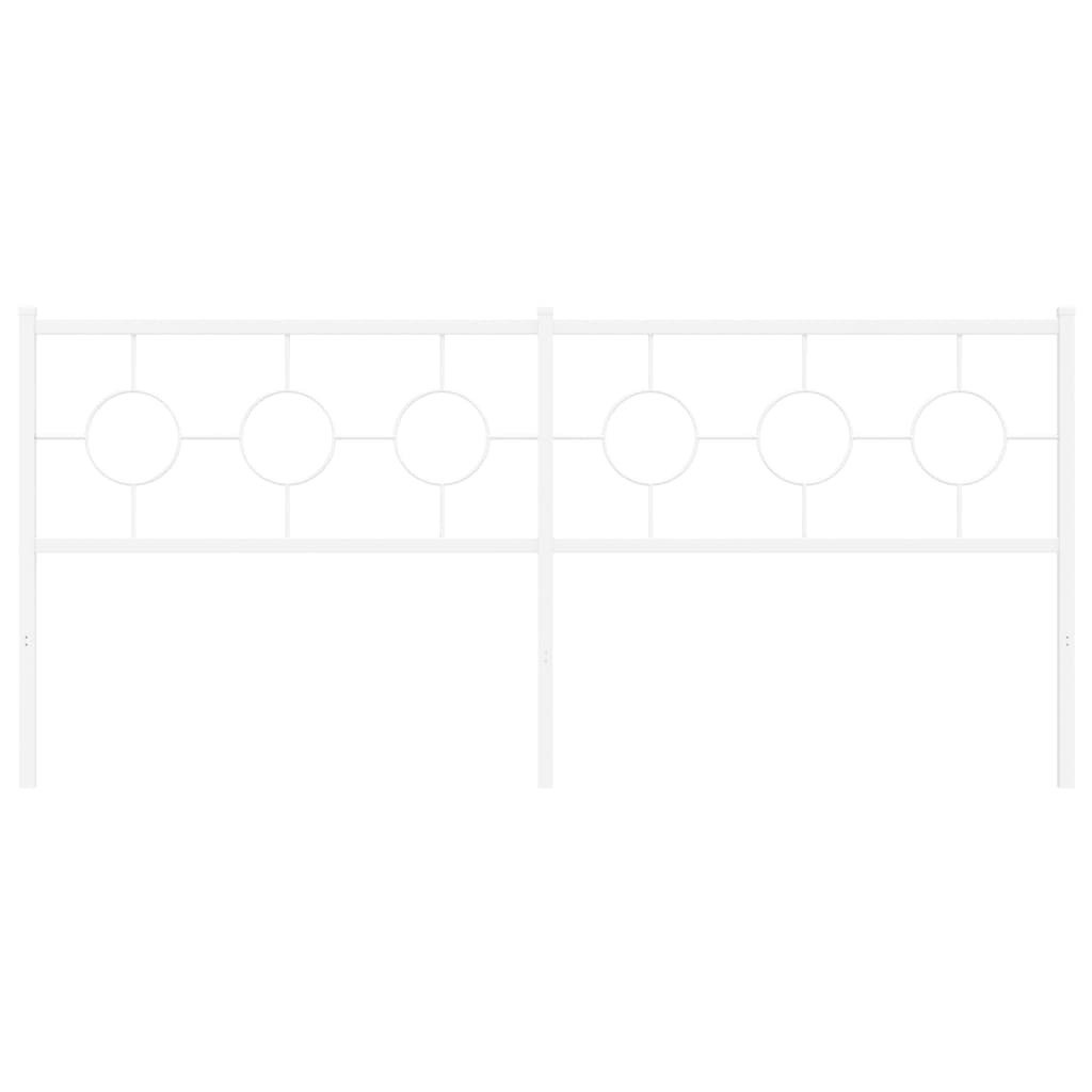 vidaXL Hoofdbord 200 cm metaal wit afbeelding
