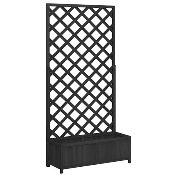 vidaXL v&otilde;rega taimekast, must, 90 x 35 x 180 cm, nulupuit