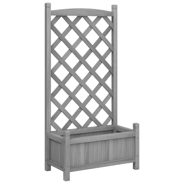 vidaXL v&otilde;rega taimekast, hall, 55 x 29,5 x 110 cm, nulupuit