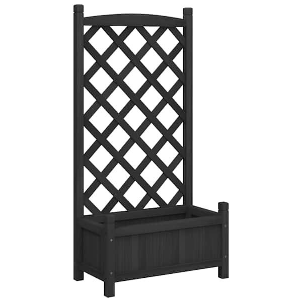 vidaXL v&otilde;rega taimekast, must, 55 x 29,5 x 110 cm, nulupuit