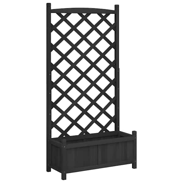 vidaXL v&otilde;rega taimekast, must, 75 x 35 x 150 cm, nulupuit