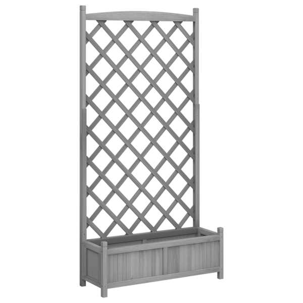 vidaXL v&otilde;rega taimekast, hall, 90 x 35 x 180 cm, nulupuit