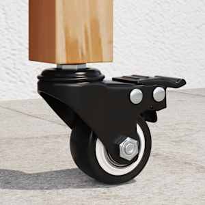 Kolesa 4 kosi črne barve 35 mm železo