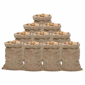 Jutové pytle 10 ks 60 x 105 cm 100% juta 340 g/m²