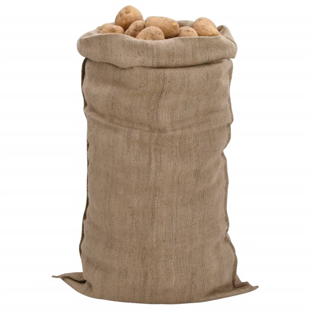vidaXL Jutezakken 10 stuks 340 g/m² 65x135 cm 100% jute afbeelding