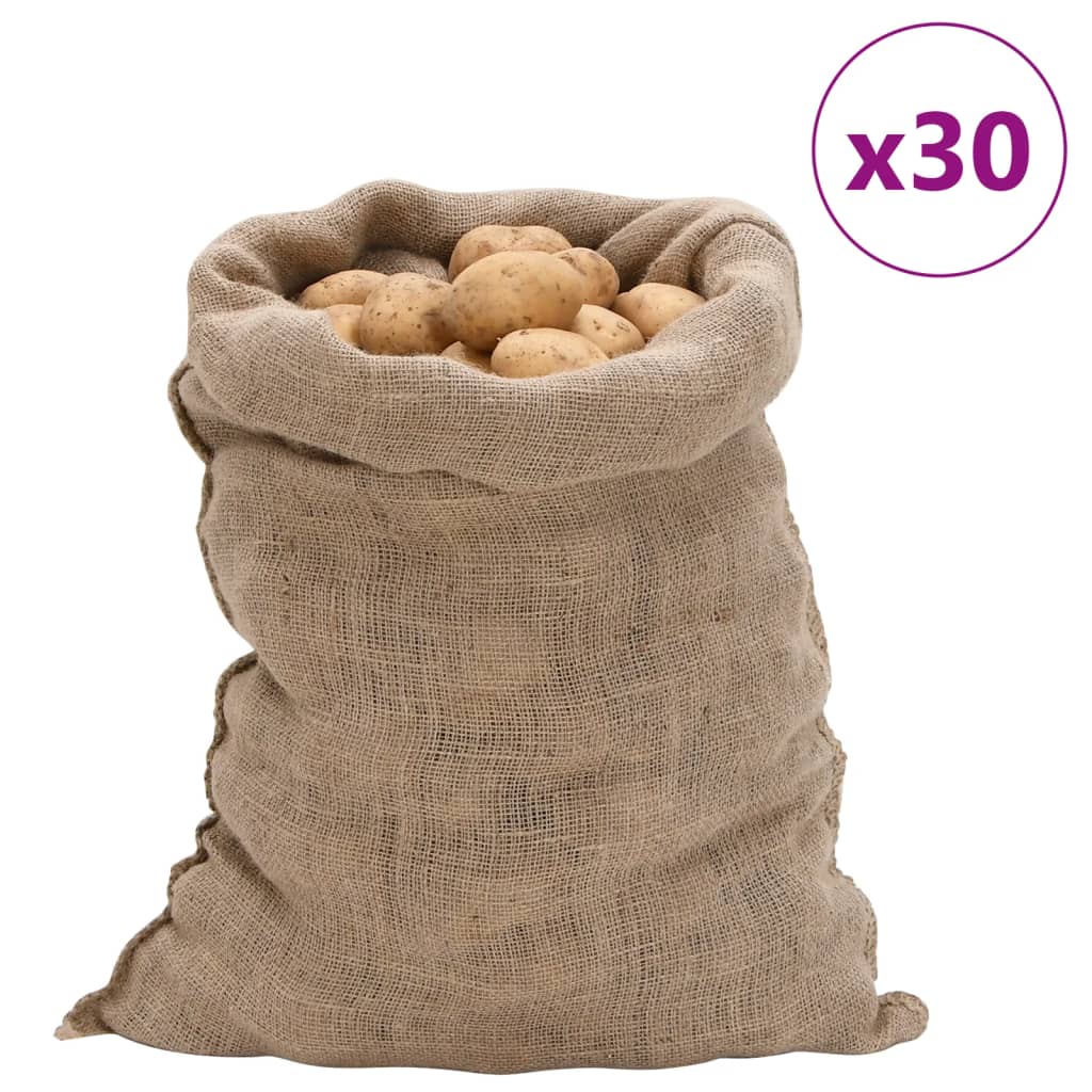 Jutesäcke 30 Stk. 60×105 cm 100% Jute 220 g/m²