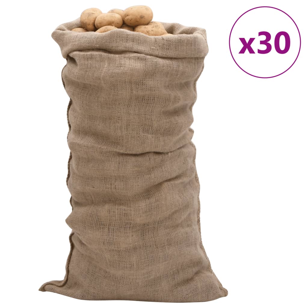 Jutesäcke 30 Stk. 65×135 cm 100% Jute 220 g/m²