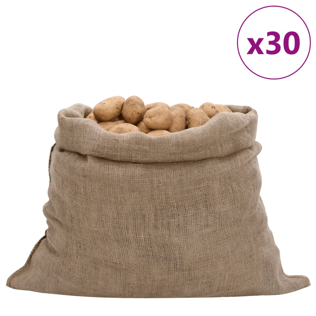 Bilde av Vidaxl Jutesekker 30 Stk 100x110 Cm 100% Jute 220 Gsm