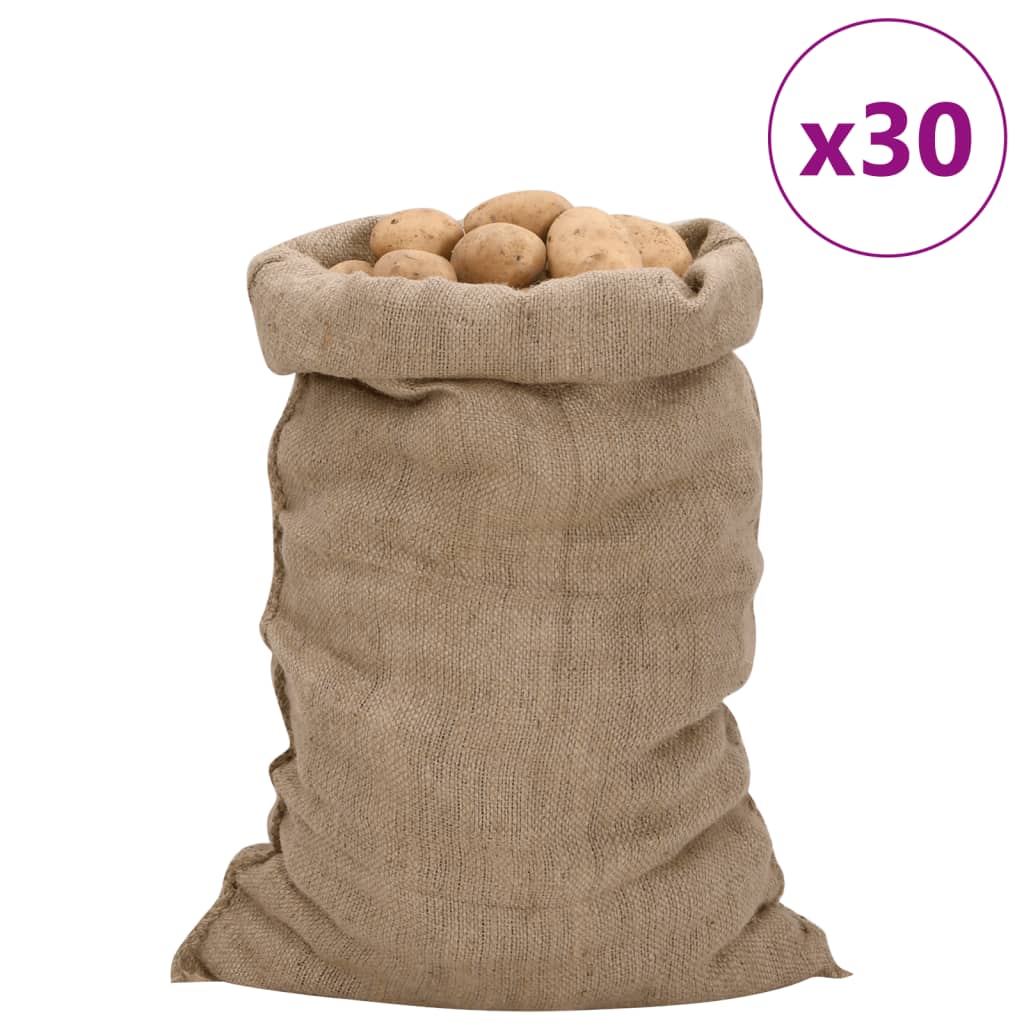 Jutesäcke 30 Stk. 60×105 cm 100% Jute 340 g/m²