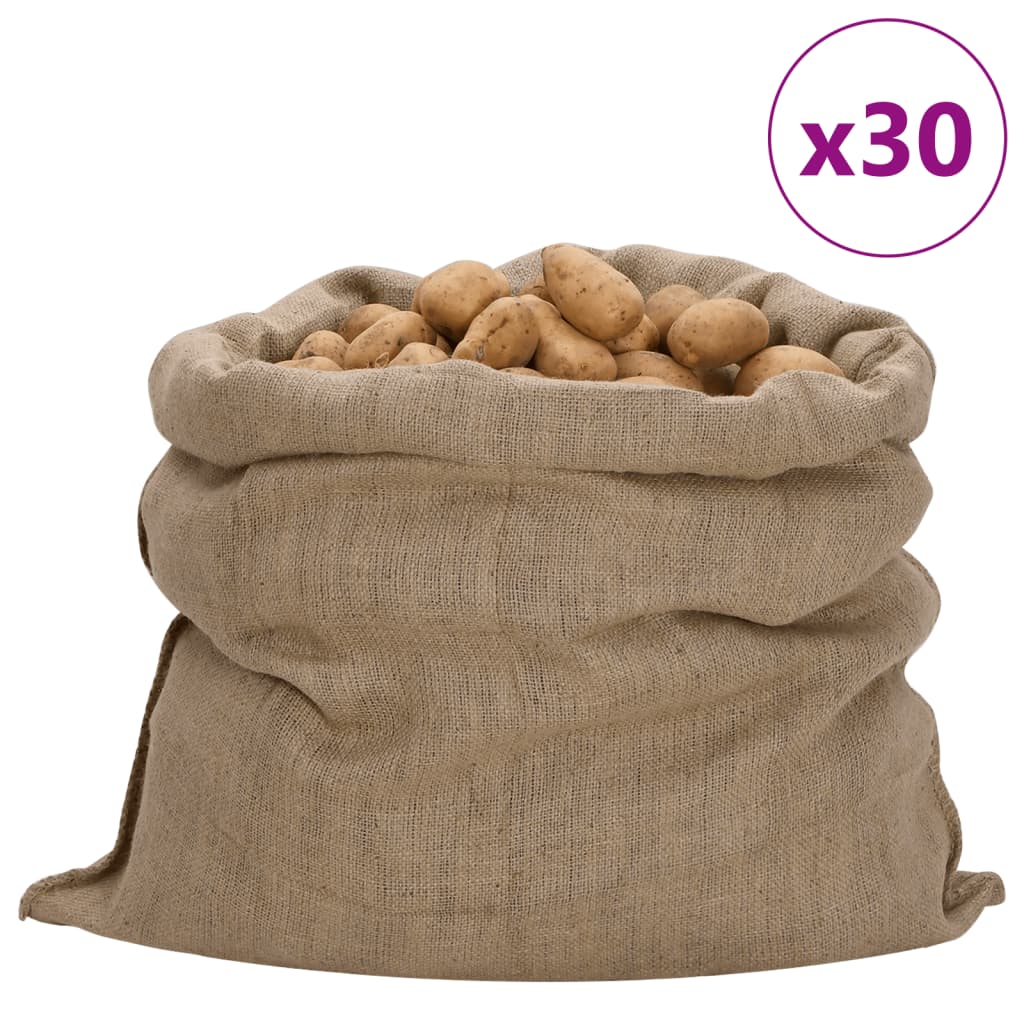 Bilde av Vidaxl Jutesekker 30 Stk 100x110 Cm 100% Jute 340 Gsm