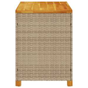 Zahradní úložný box béžový 110 x 55 x 63 cm polyratan akácie - obrázek 5