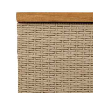 Zahradní úložný box béžový 110 x 55 x 63 cm polyratan akácie - obrázek 8