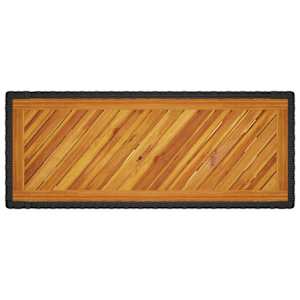Zahradní stůl s dřevěnou deskou černý 100x40x75 cm polyratan - obrázek 8