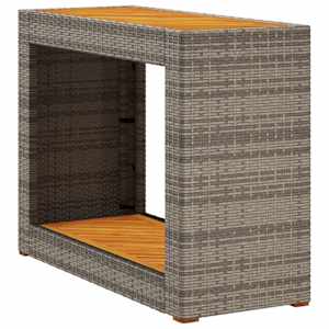 vidaXL aia lisalaud puidust plaadiga, hall, 100x40x75 cm, pol&uuml;rotang