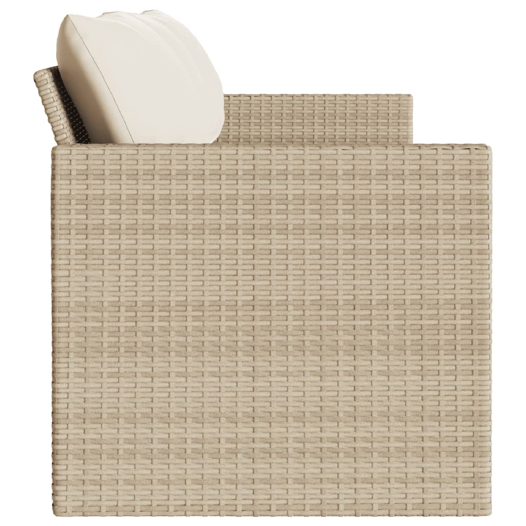 Patio Sofa with Cushions 3-Seater Modular Couch Outdoor Seat Poly Rattan vidaXL - Picture 55 of 81