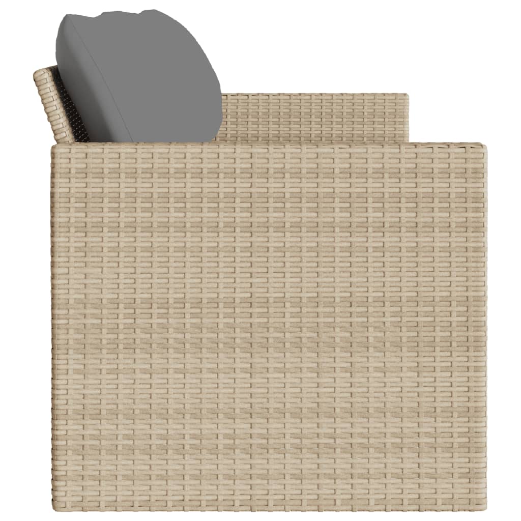 Patio Sofa with Cushions 3-Seater Modular Couch Outdoor Seat Poly Rattan vidaXL - Picture 63 of 81