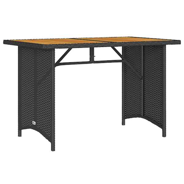 vidaXL aialaud puidust plaadiga, must, 110 x 68 x 70 cm, pol&uuml;rotang