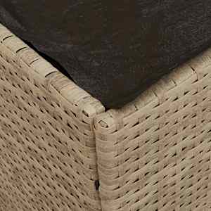 Cushion box s úložištěm Béžová 50 x 50 x 50 cm polyratan - obrázek 9