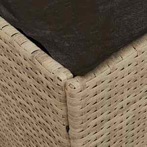 Cushion box s úložištěm Béžová 50 x 50 x 50 cm polyratan - obrázek 9