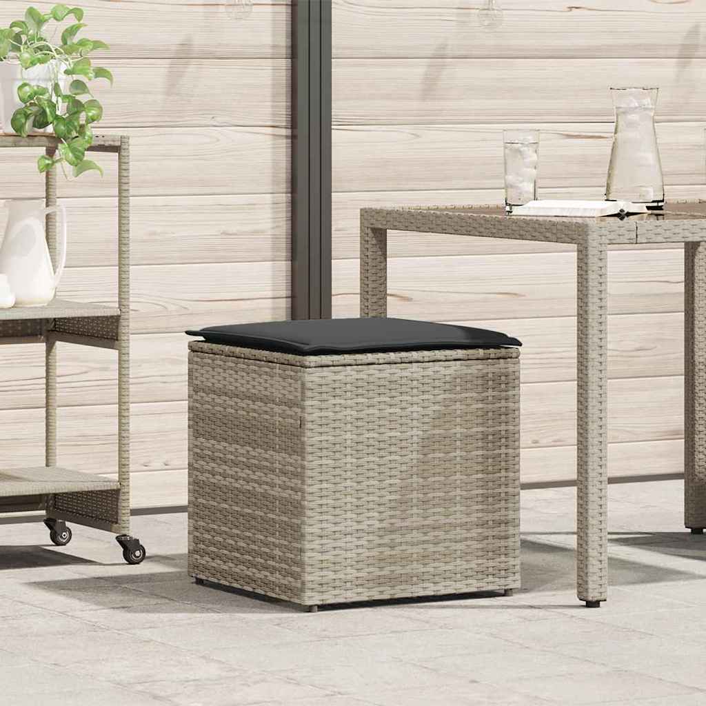 Väli Ladustamisbox Helehall ja tumehall Sünteetiline rattani