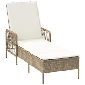 Slunečník s polštářem 3 pcs Beige a krémová bílá polyratan - obrázek 5