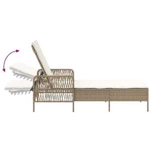 Slunečník s polštářem 3 pcs Beige a krémová bílá polyratan - obrázek 11