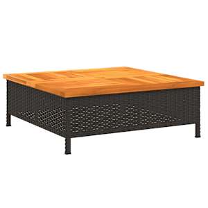 vidaXL p&auml;ikesevarju aluse kate, must, 70x70x25 cm, PE-rotang/akaatsia