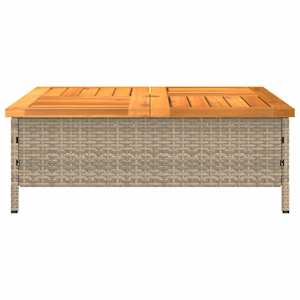Kryt na stojan slunečníku béžový 70x70x25 cm polyratan a akácie - obrázek 6