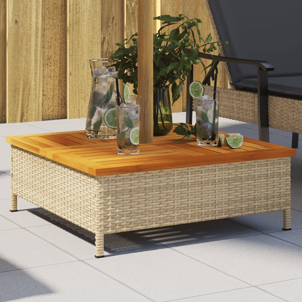 vidaXL Verkleidung für Sonnenschirmständer Beige 70x70x25 cm Akazie