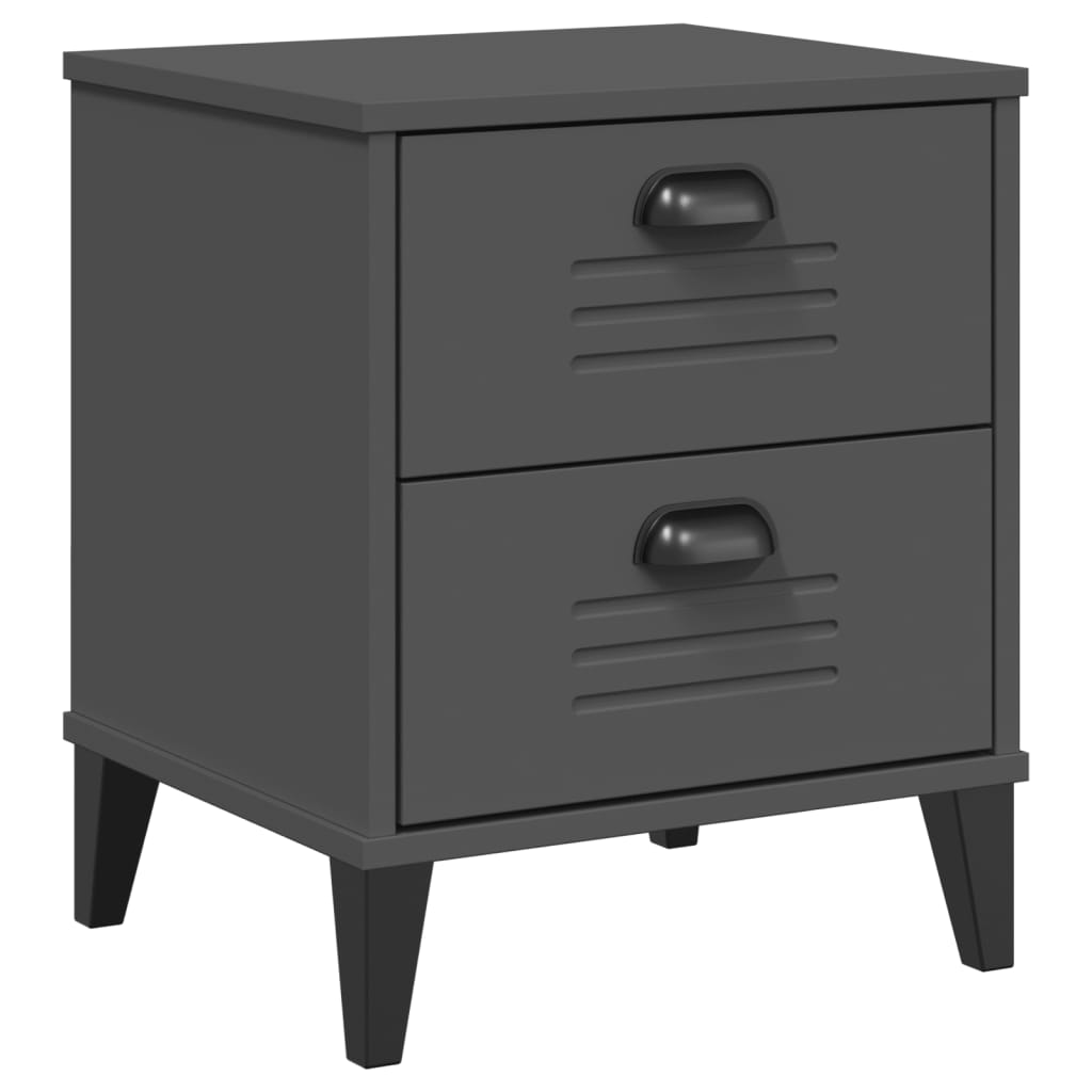 vidaXL Bedside Cabinet VIKEN Anthracite Gray Engineered Wood