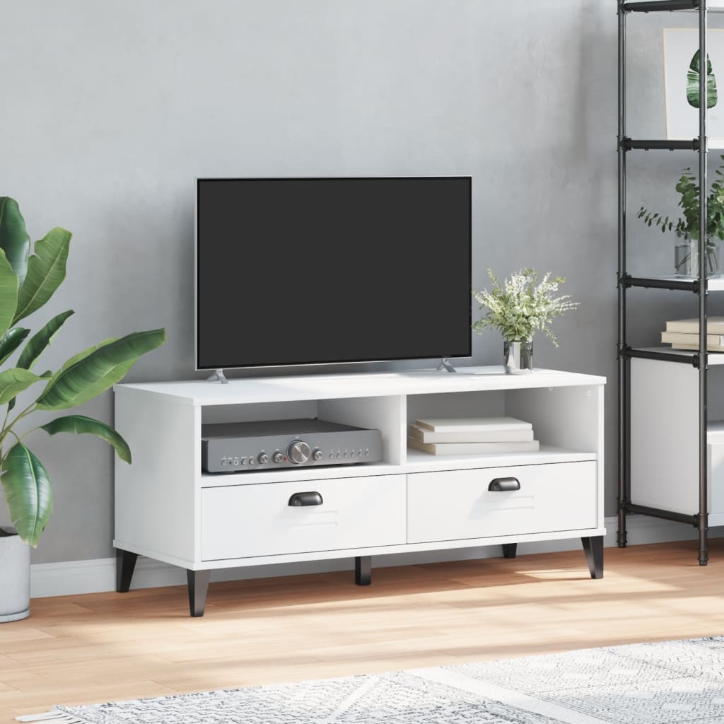 vidaXL Dulap TV „VIKEN”, alb, lemn prelucrat