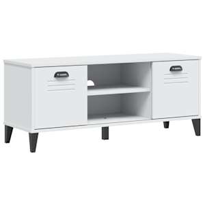 Lavice s botníkem VIKEN bílá 106 x 35 x 45 cm kompozitní dřevo - obrázek 2