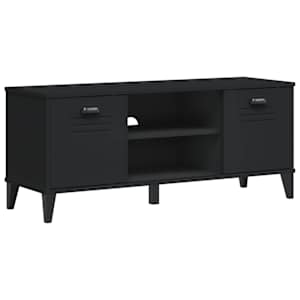 Lavice s botníkem VIKEN černá 106 x 35 x 45 cm kompozitní dřevo - obrázek 2