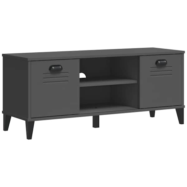 vidaXL jalatsipink "VIKEN", antratsiithall, 106x35x45 cm, tehispuit