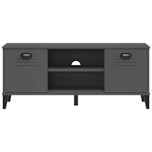 Lavice s botníkem VIKEN antracitově šedá 106x35x45 cm kompozit - obrázek 5