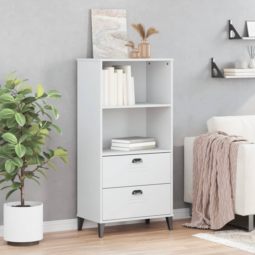 vidaXL Boekenkast VIKEN 60x35x123 cm bewerkt hout wit afbeelding