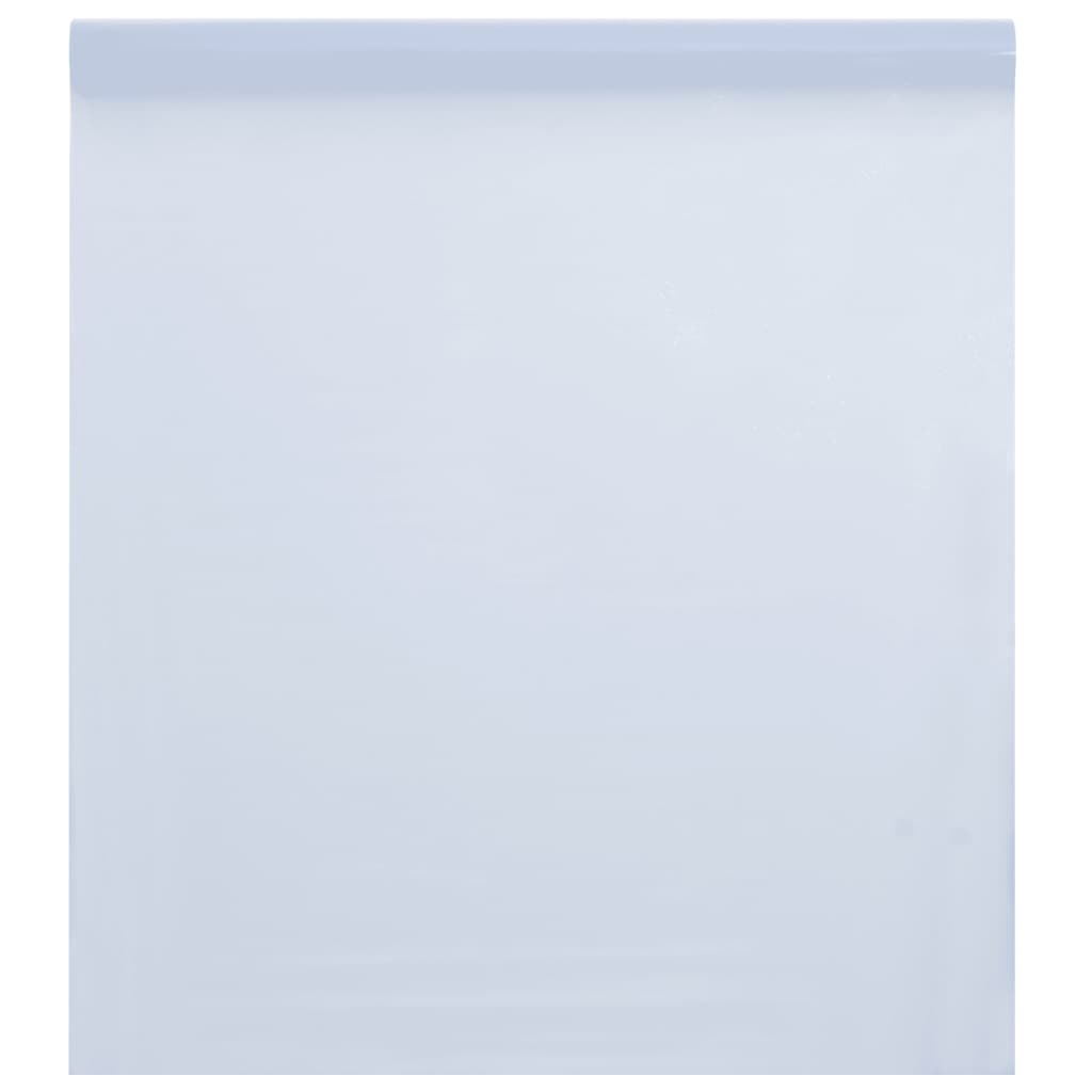vidaXL Folie fereastră, statică/mată, alb transparentă, 45x2000cm, PVC