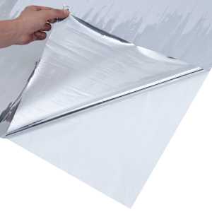 Solární fólie statická reflexní efekt stříbrná 45 x 2000 cm PVC - obrázek 5