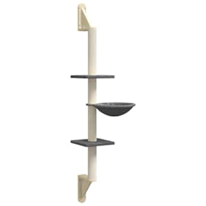 vidaXL seinale kinnitatav kassi kraapimispost, tumehall, 142,5 cm