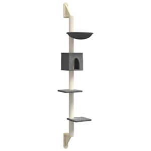 vidaXL seinale kinnitatav kassi kraapimispost, tumehall, 187 cm