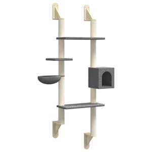 vidaXL seinale kinnitatav kassi kraapimispost, tumehall, 180 cm