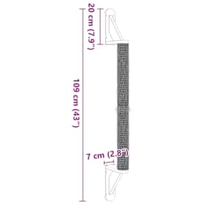 Nástěnné škrabadlo pro kočky 109 cm sisal - obrázek 7