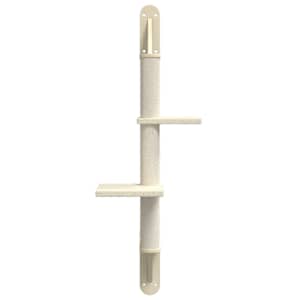 Nástěnné škrabadlo pro kočky se sloupkem krémové 108 cm - obrázek 4
