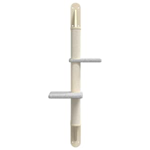 Nástěnné škrabadlo pro kočky se sloupkem světle šedé 108 cm - obrázek 4