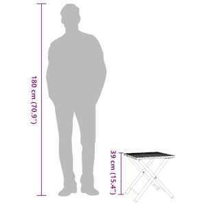 5dílný zahradní jídelní set skládací hnědý polyratan - obrázek 12