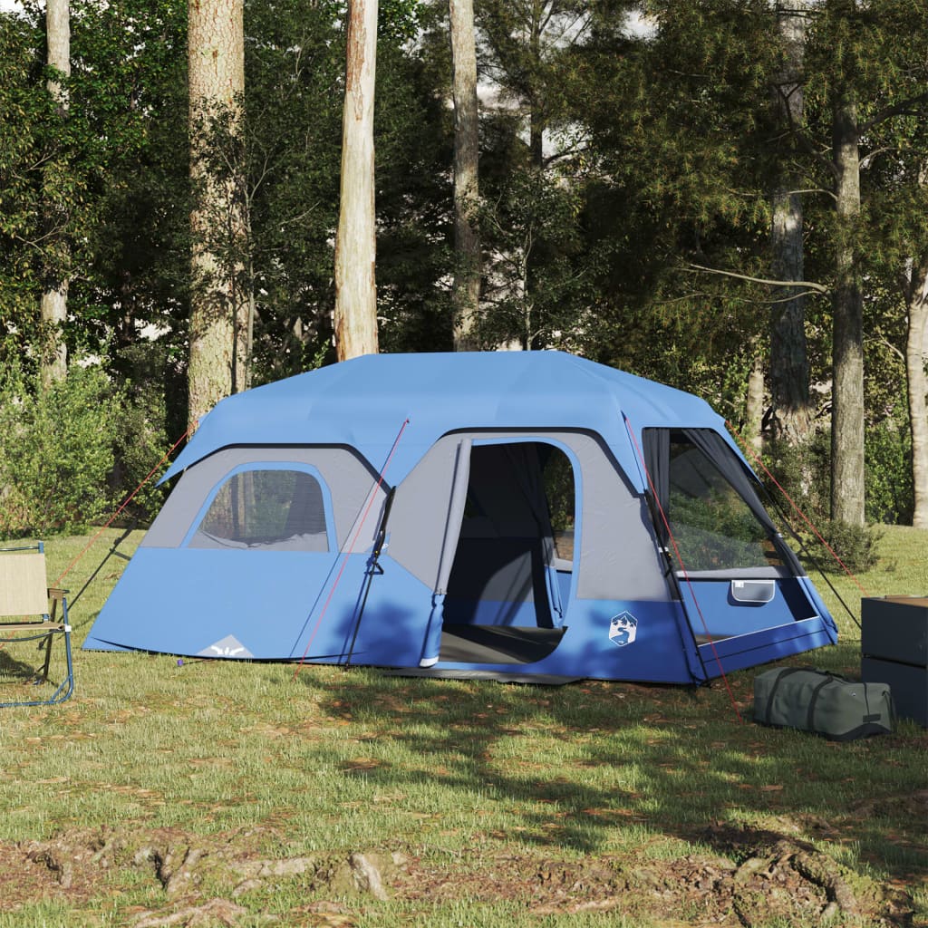 vidaXL Cort de camping 6 pers. verde, impermeabil, configurare rapidă